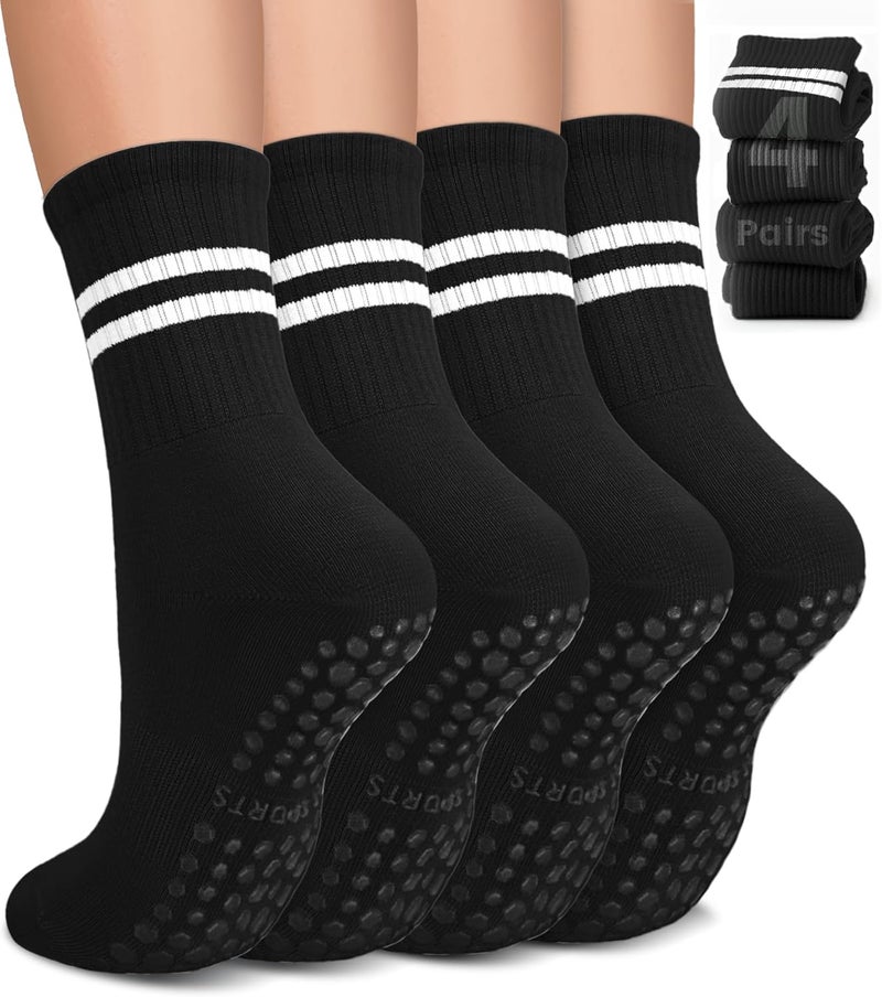 BLONGW Pilates Socks with Grips for Women, Non-Slip Yoga Athletic Socks for Barre Barefoot Workout Hospital - Image 1
